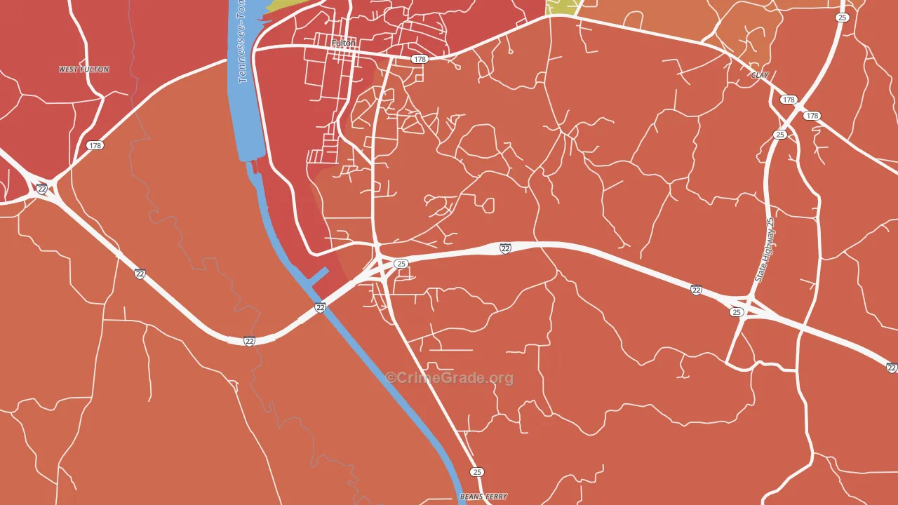 Dorsey, MS Map of Drug-Related Crime Rates
