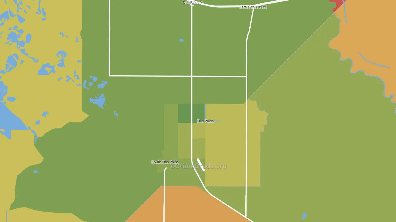 Dos Palos, CA Map of Drug-Related Crime Rates