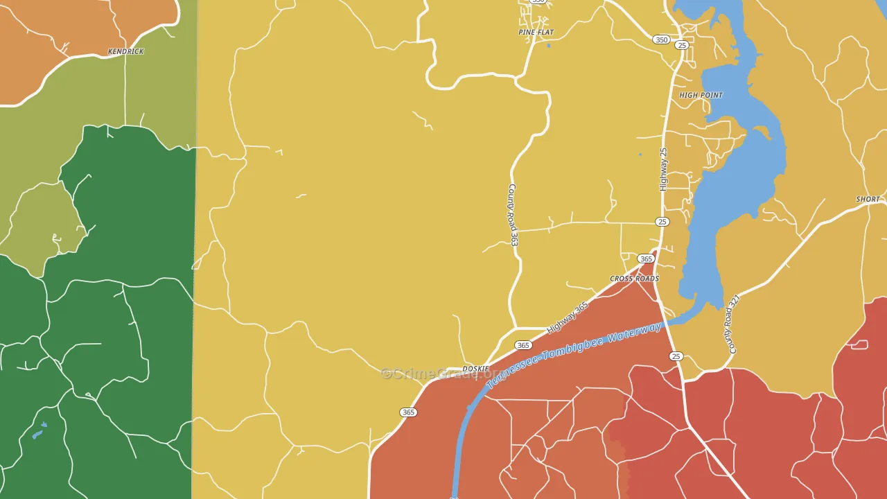 Doskie, MS Map of Drug-Related Crime Rates