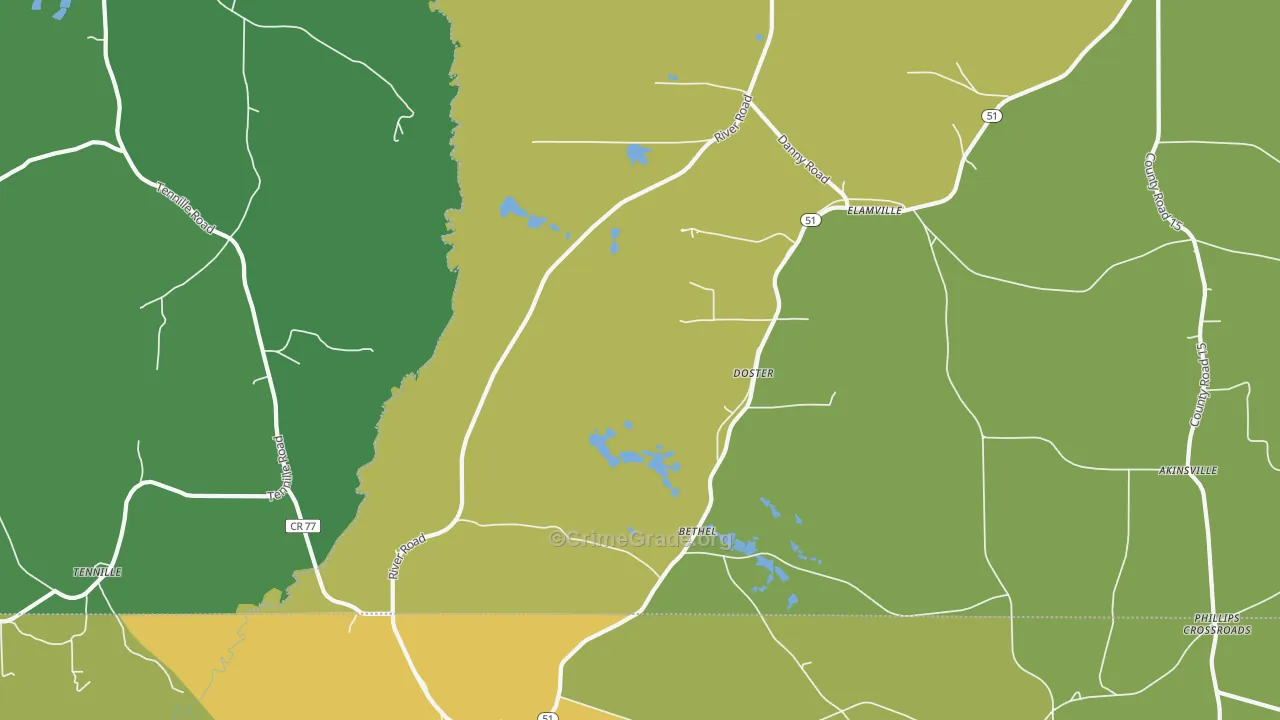 Doster, AL Map of Drug-Related Crime Rates