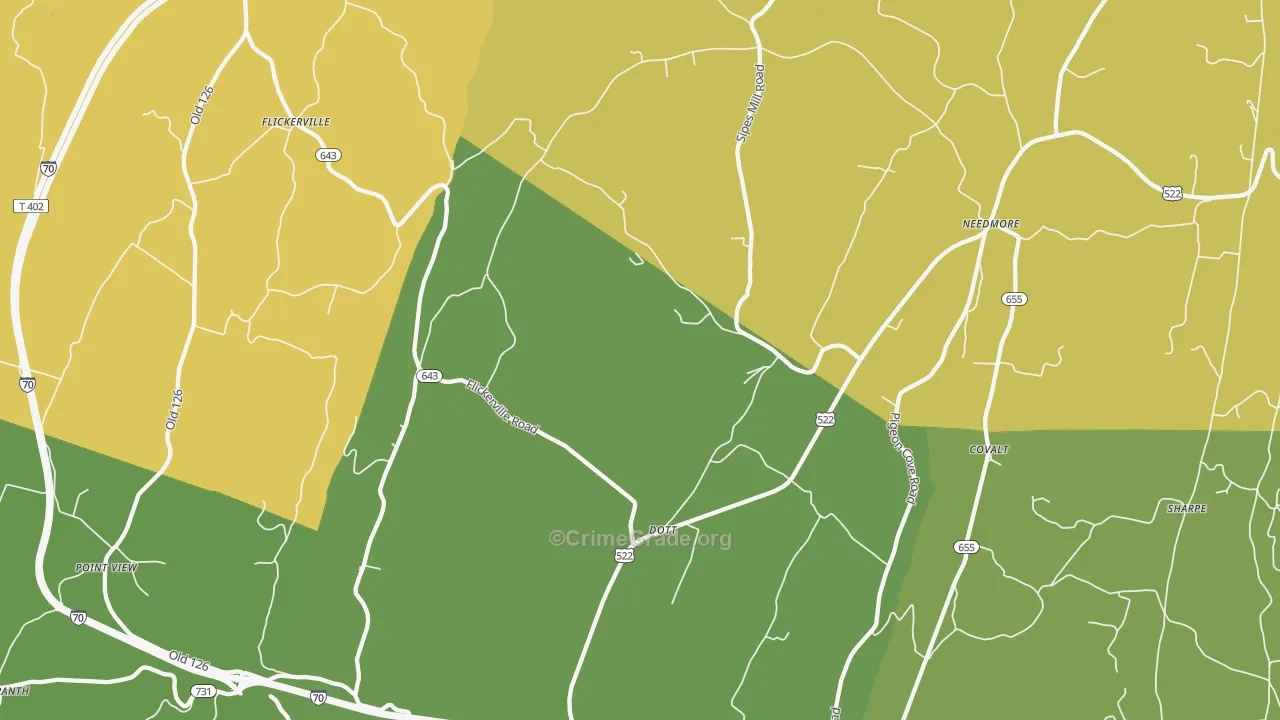 Dott, PA Map of Drug-Related Crime Rates