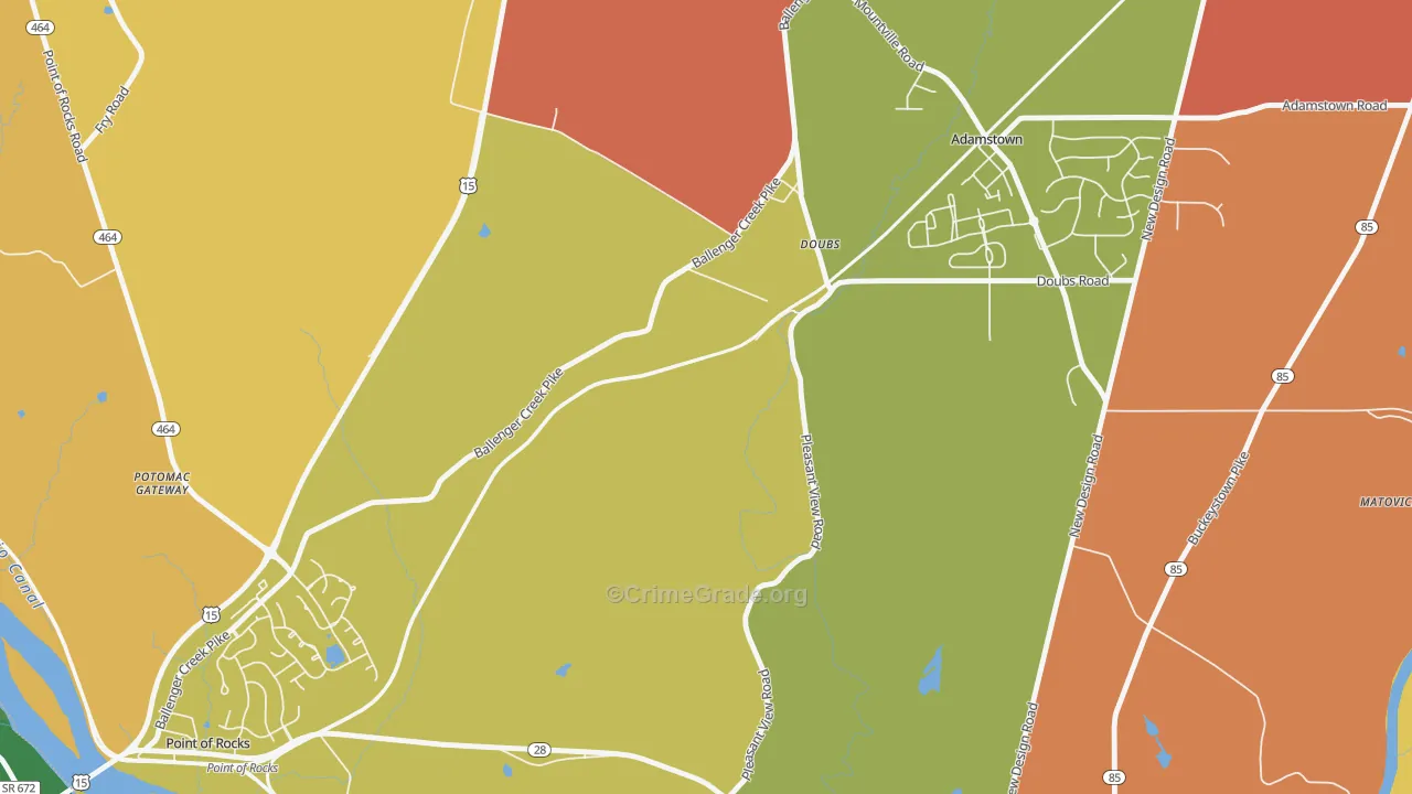 Doubs, MD Map of Drug-Related Crime Rates