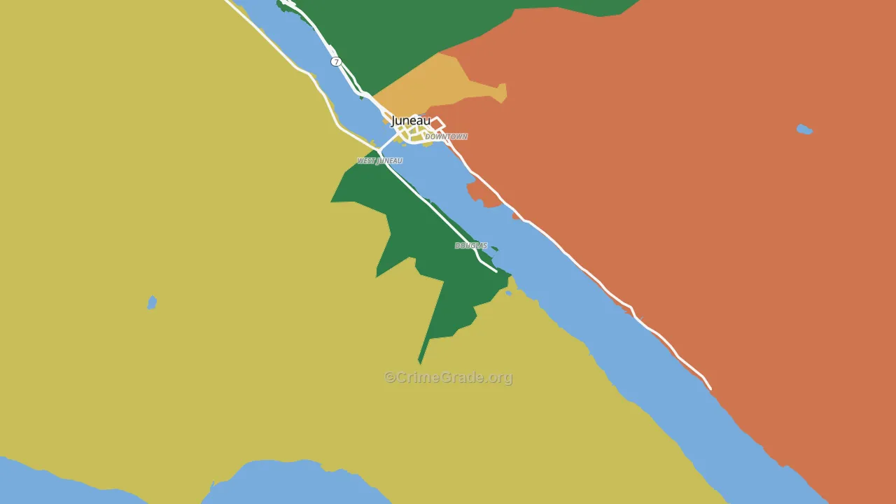 Douglas, AK Map of Drug-Related Crime Rates