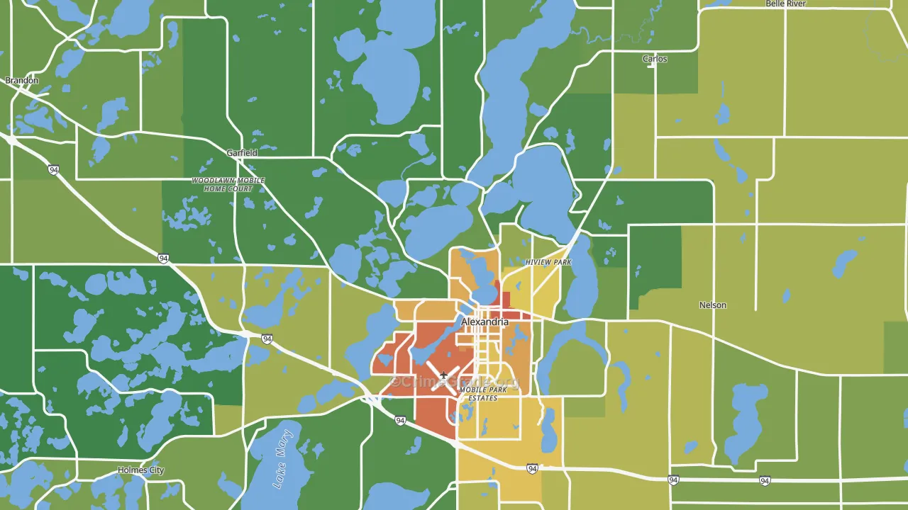 Douglas County, MN Map of Drug-Related Crime Rates