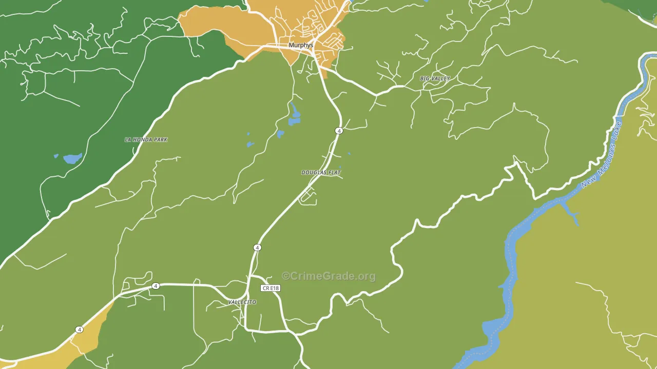 Douglas Flat, CA Map of Drug-Related Crime Rates