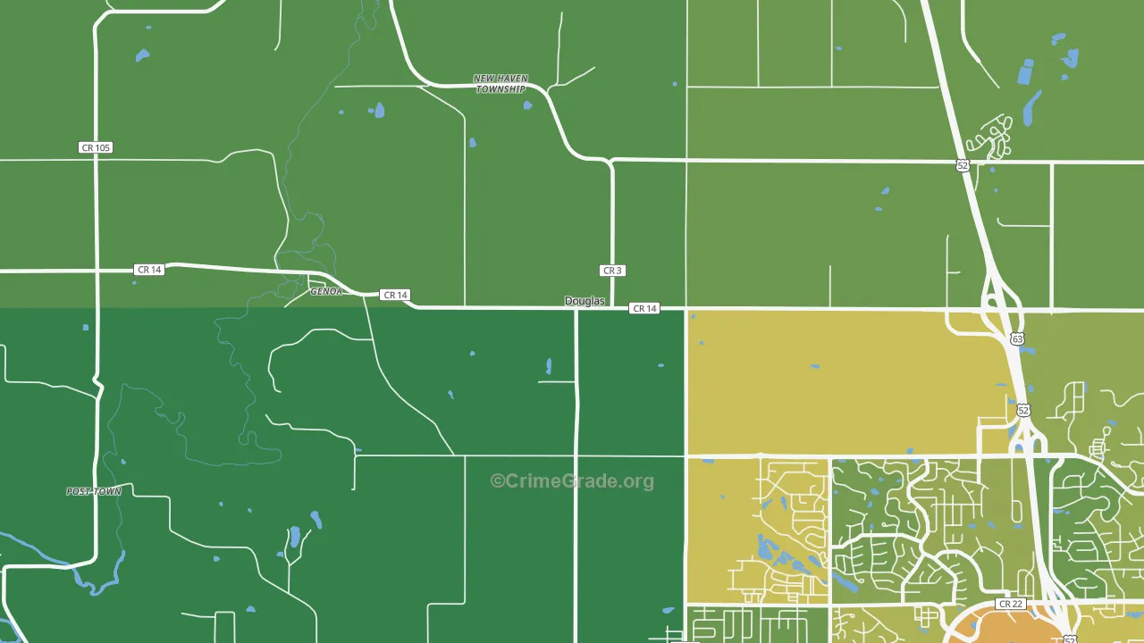 Douglas, MN Map of Drug-Related Crime Rates