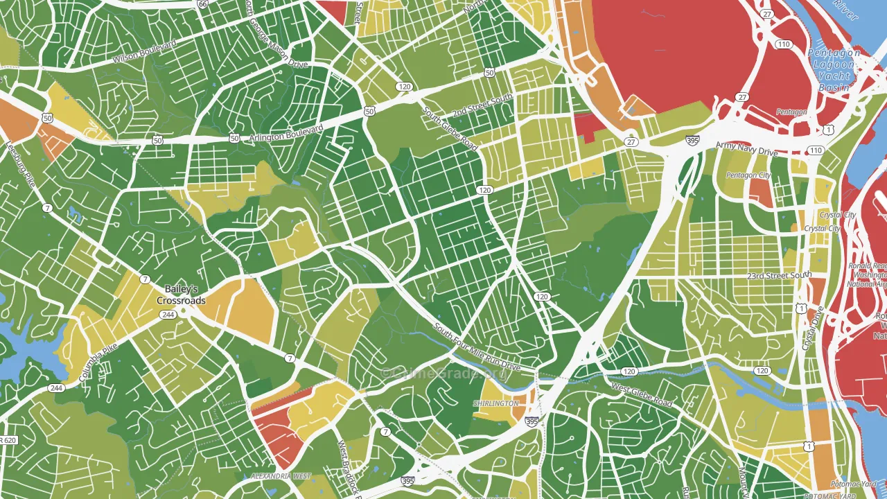 Douglas Park, Arlington, VA Map of Drug-Related Crime Rates