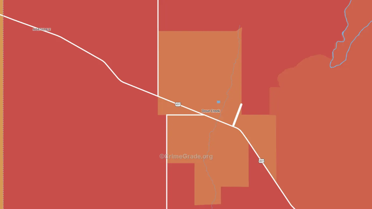 Dove Creek, CO Map of Drug-Related Crime Rates
