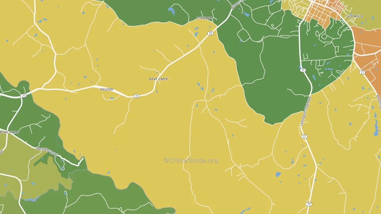Dove Creek, GA Map of Drug-Related Crime Rates