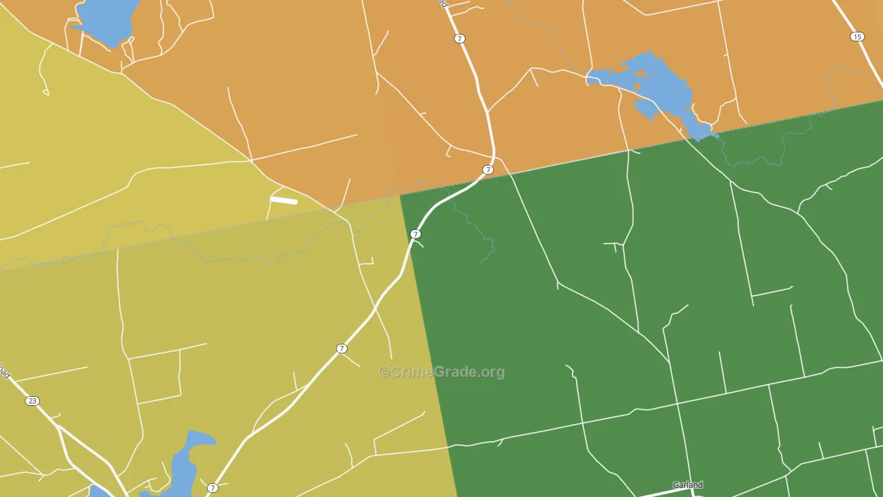 Dover South Mills, ME Map of Drug-Related Crime Rates