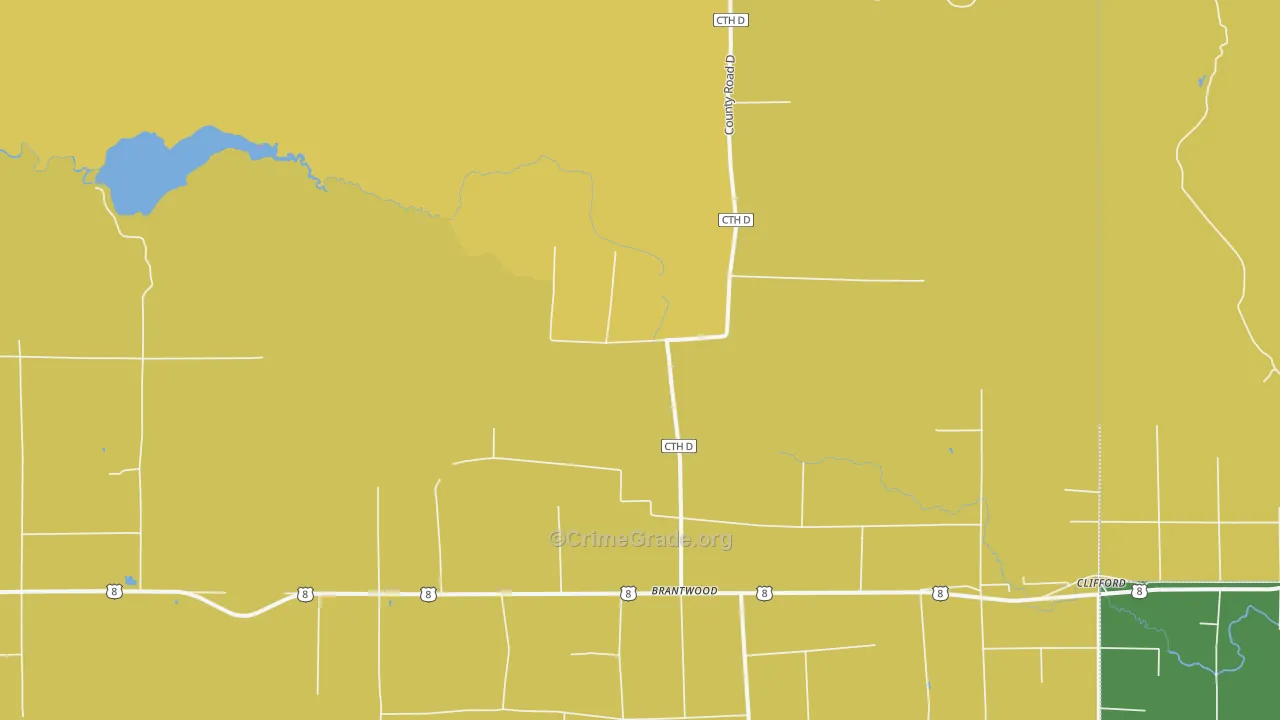 Dover, WI Map of Drug-Related Crime Rates