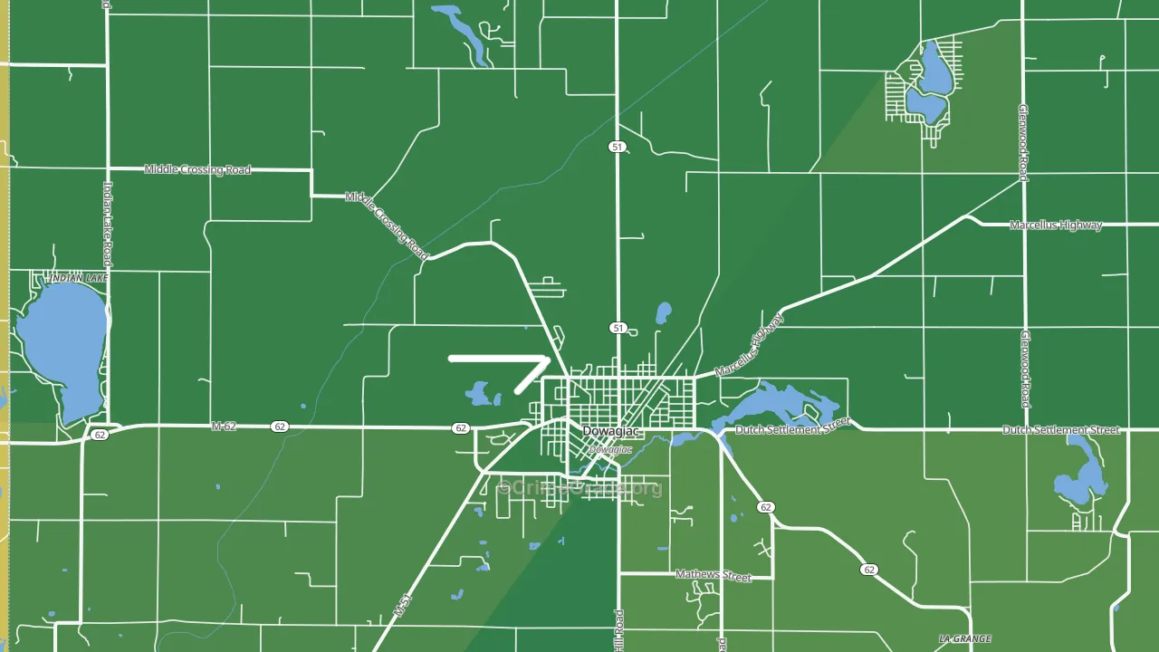 Dowagiac, MI Map of Drug-Related Crime Rates
