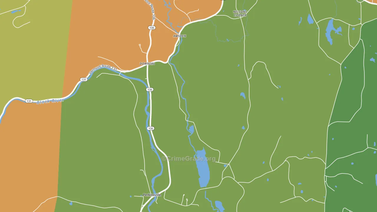 Downers, VT Map of Drug-Related Crime Rates