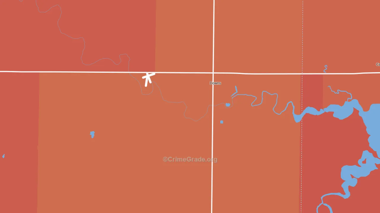 Downs, KS Map of Drug-Related Crime Rates
