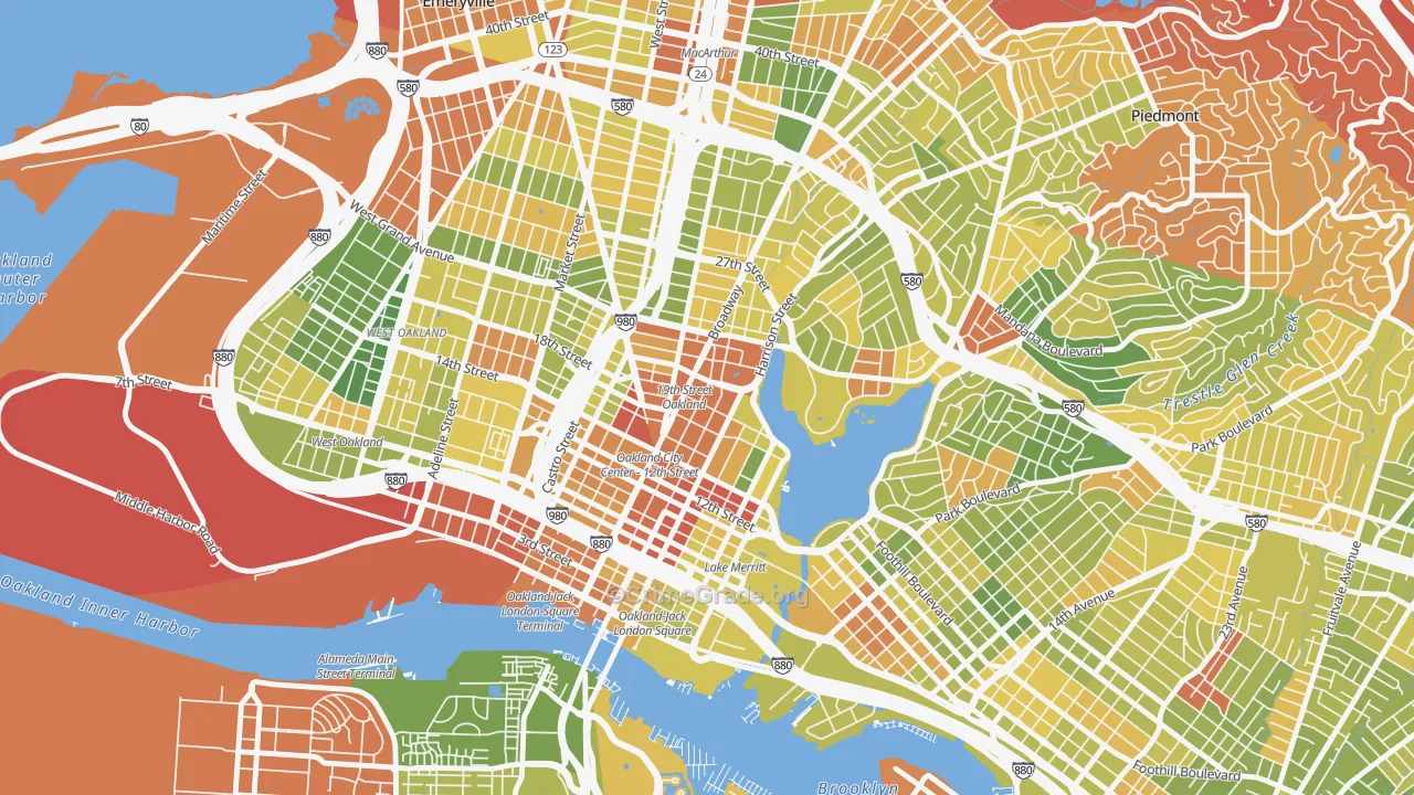 Downtown Oakland, Oakland, CA Map of Drug-Related Crime Rates