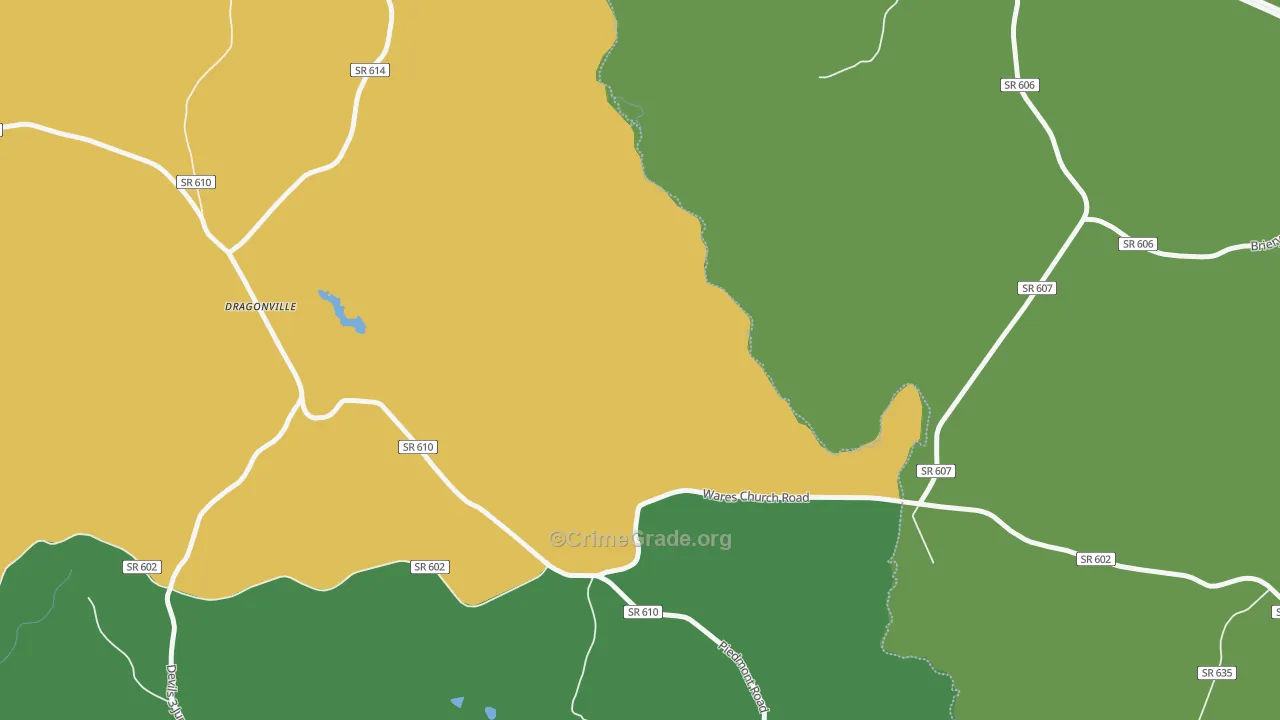 Dragonville, VA Map of Drug-Related Crime Rates