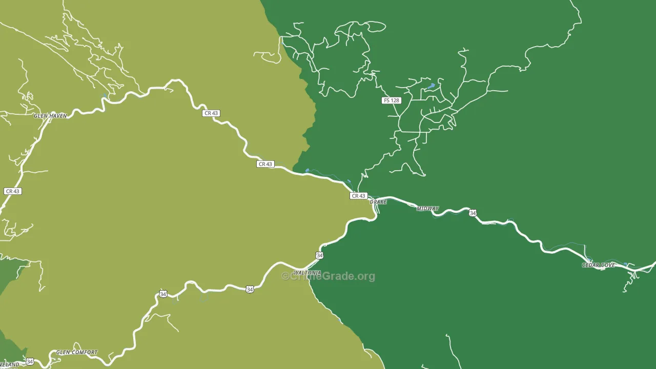 Drake, CO Map of Drug-Related Crime Rates