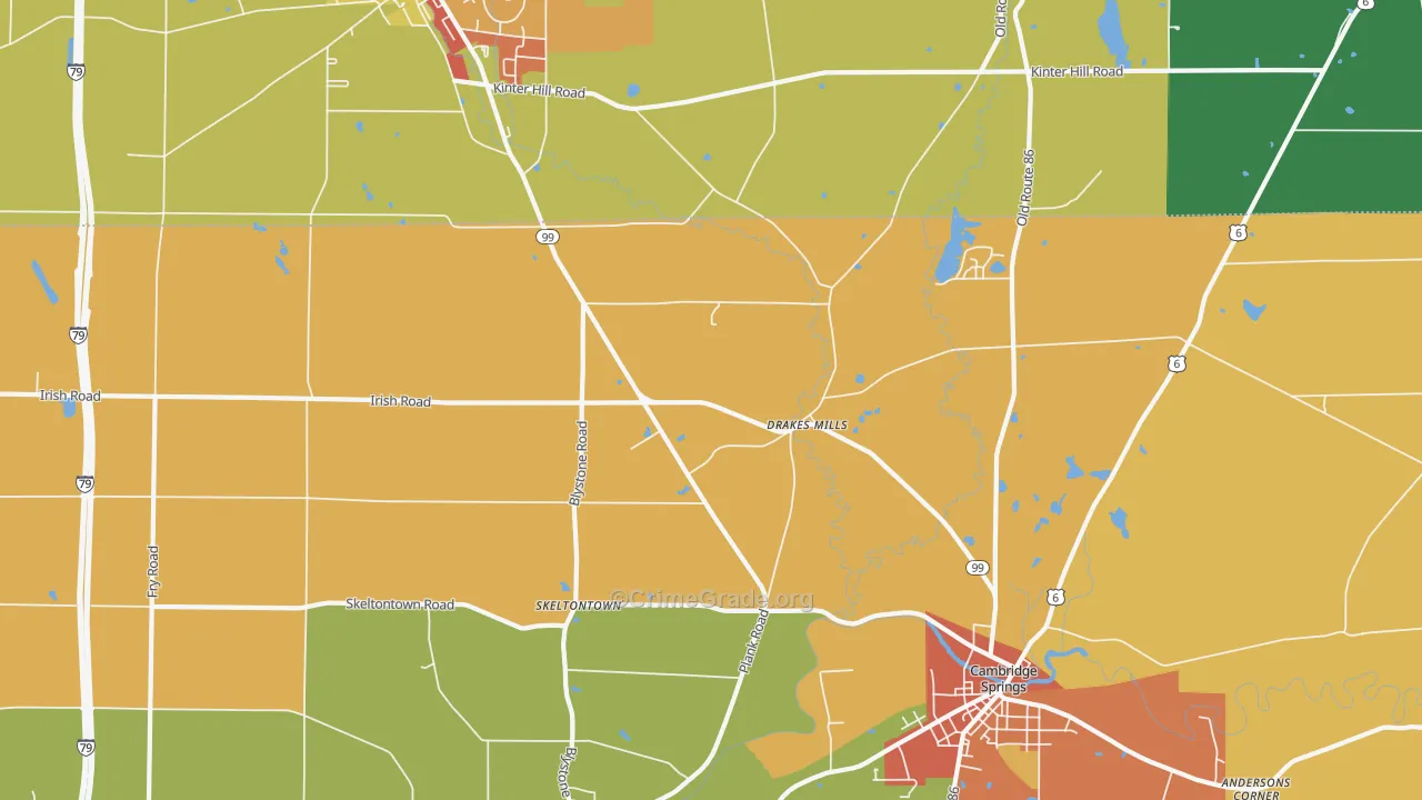 Drakes Mills, PA Map of Drug-Related Crime Rates