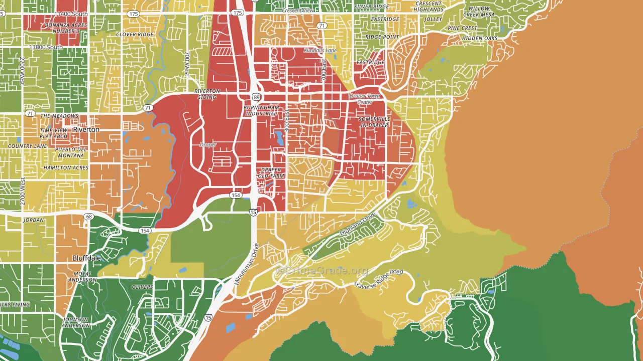 Draper, UT Map of Drug-Related Crime Rates