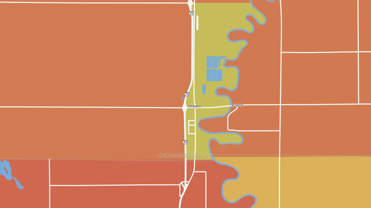 Drayton, ND Map of Drug-Related Crime Rates