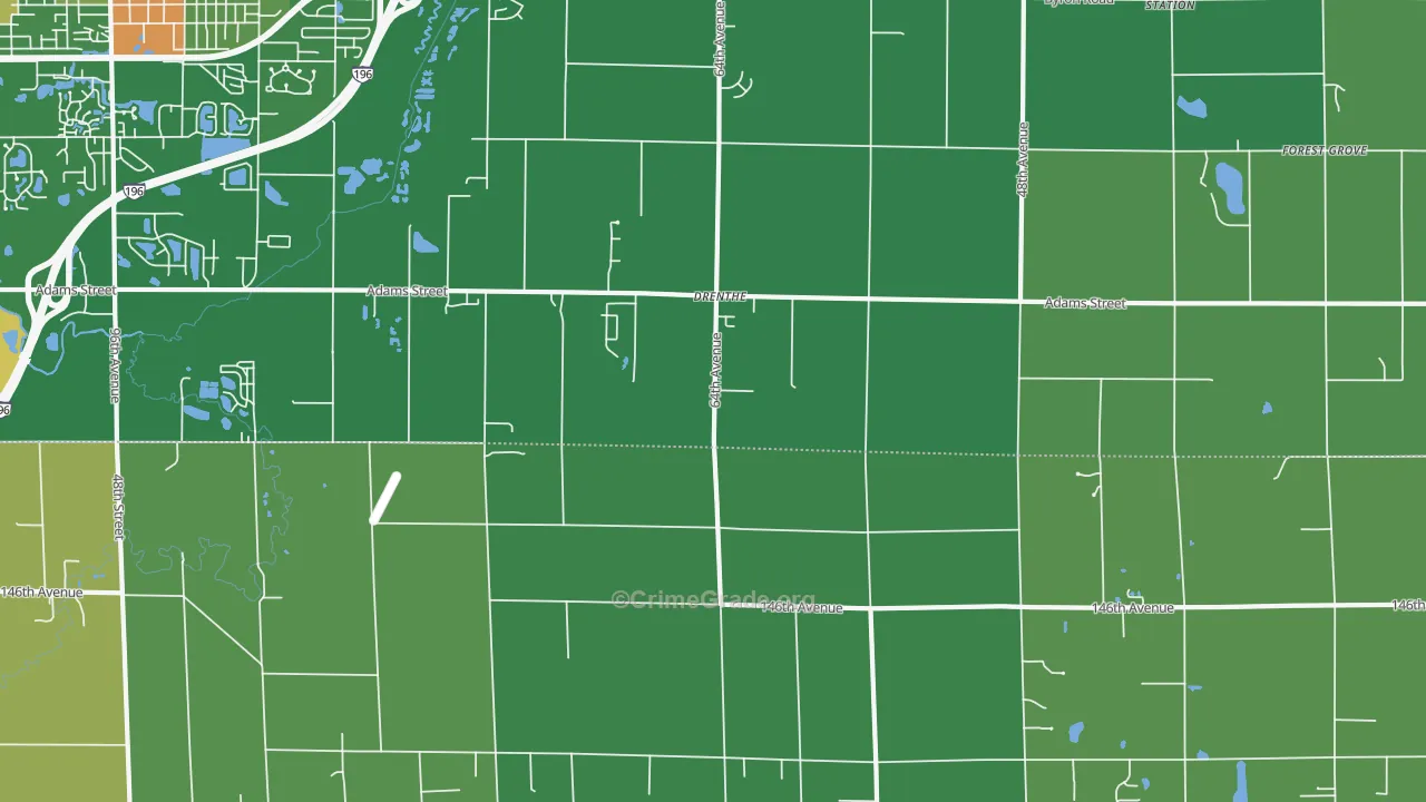 Drenthe, MI Map of Drug-Related Crime Rates