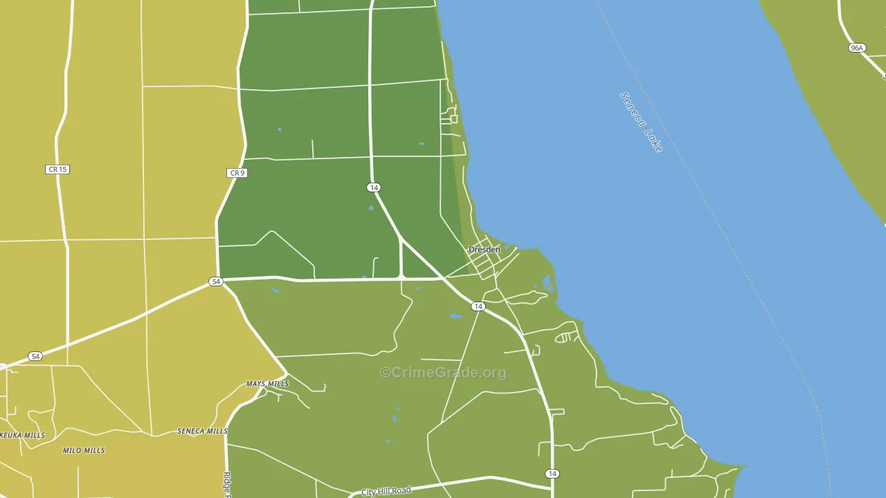 Dresden, NY Map of Drug-Related Crime Rates