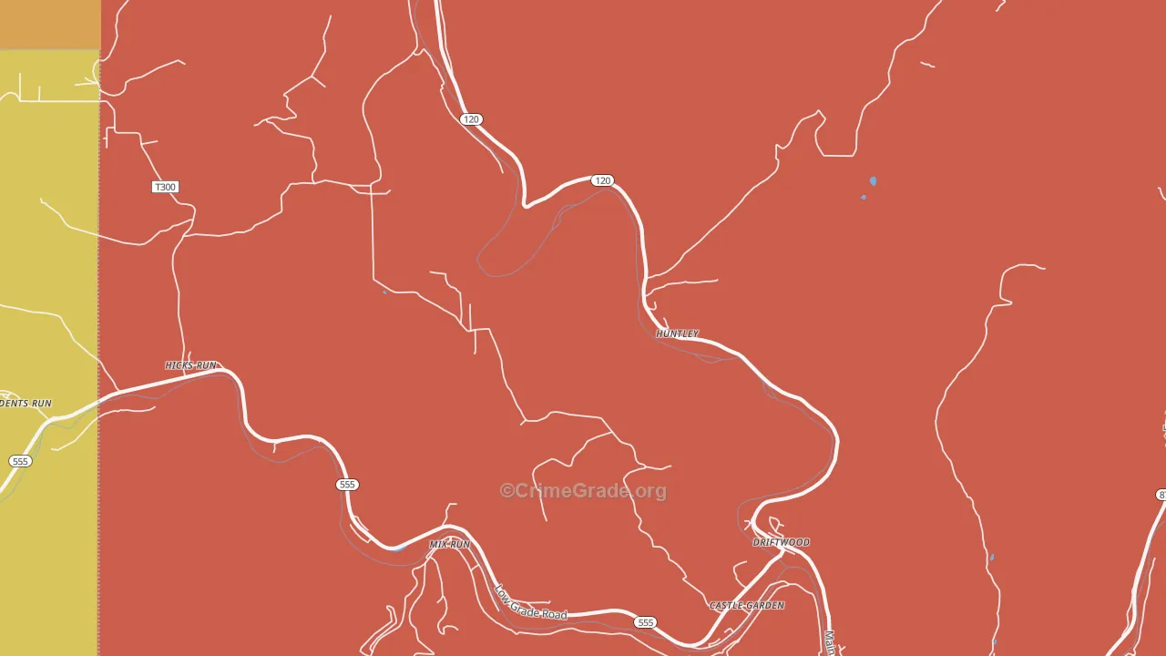 Driftwood, PA Map of Drug-Related Crime Rates