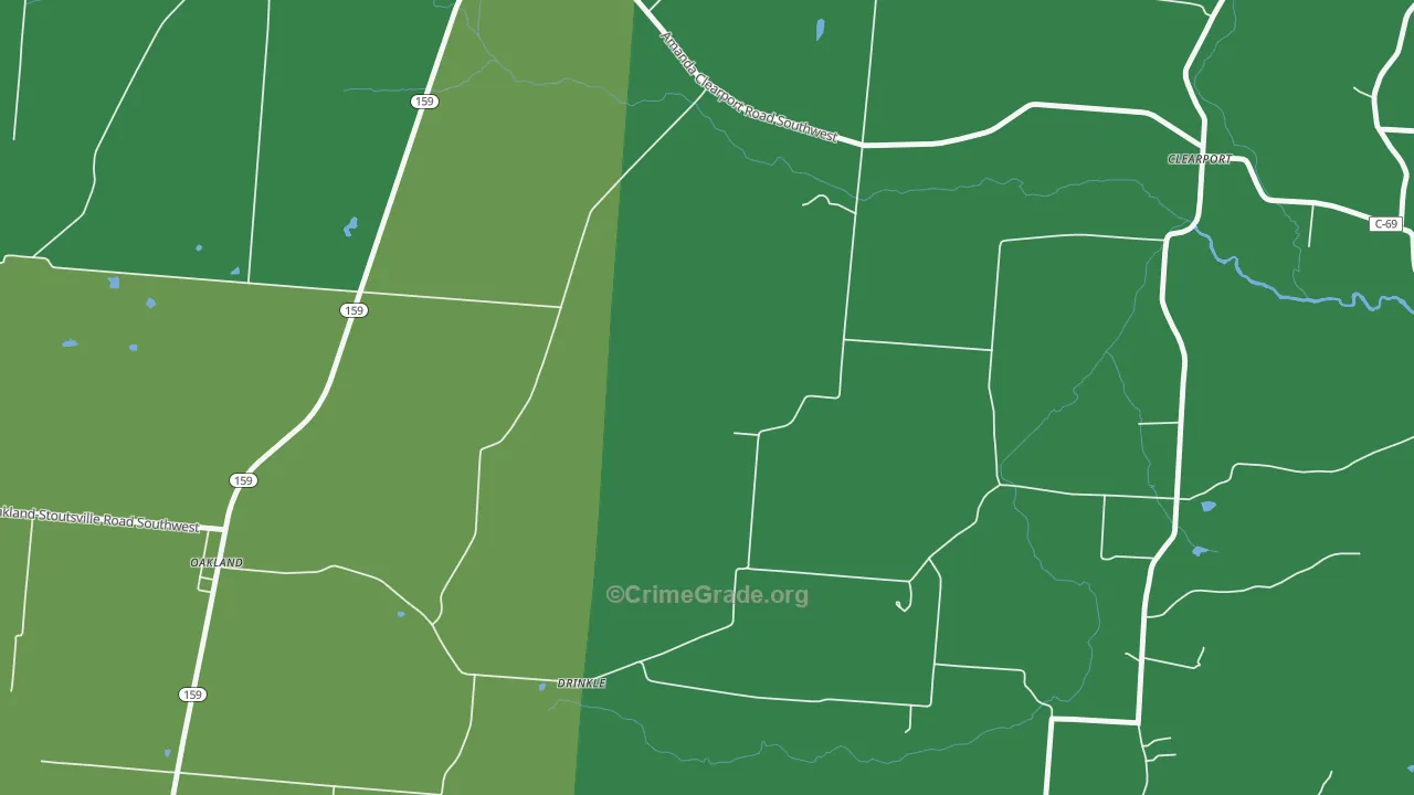 Drinkle, OH Map of Drug-Related Crime Rates