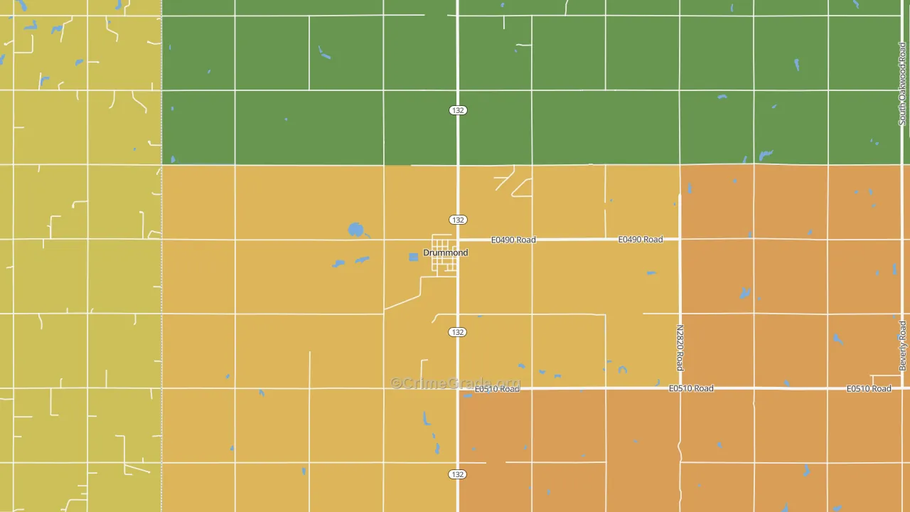 Drummond, OK Map of Drug-Related Crime Rates