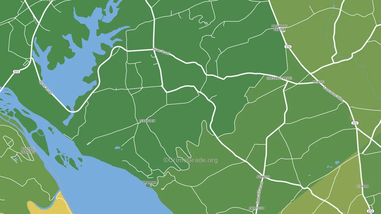Drumore, PA Map of Drug-Related Crime Rates