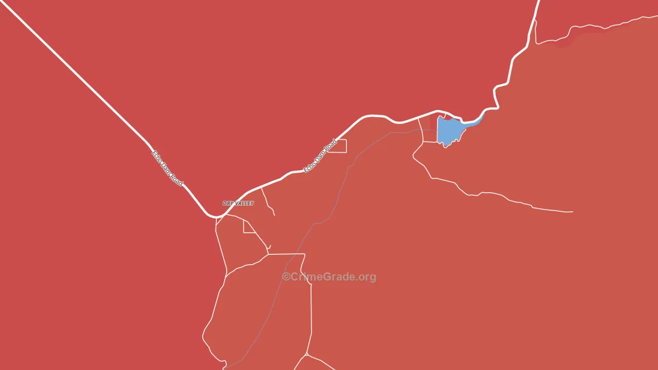 Dry Valley, NV Map of Drug-Related Crime Rates