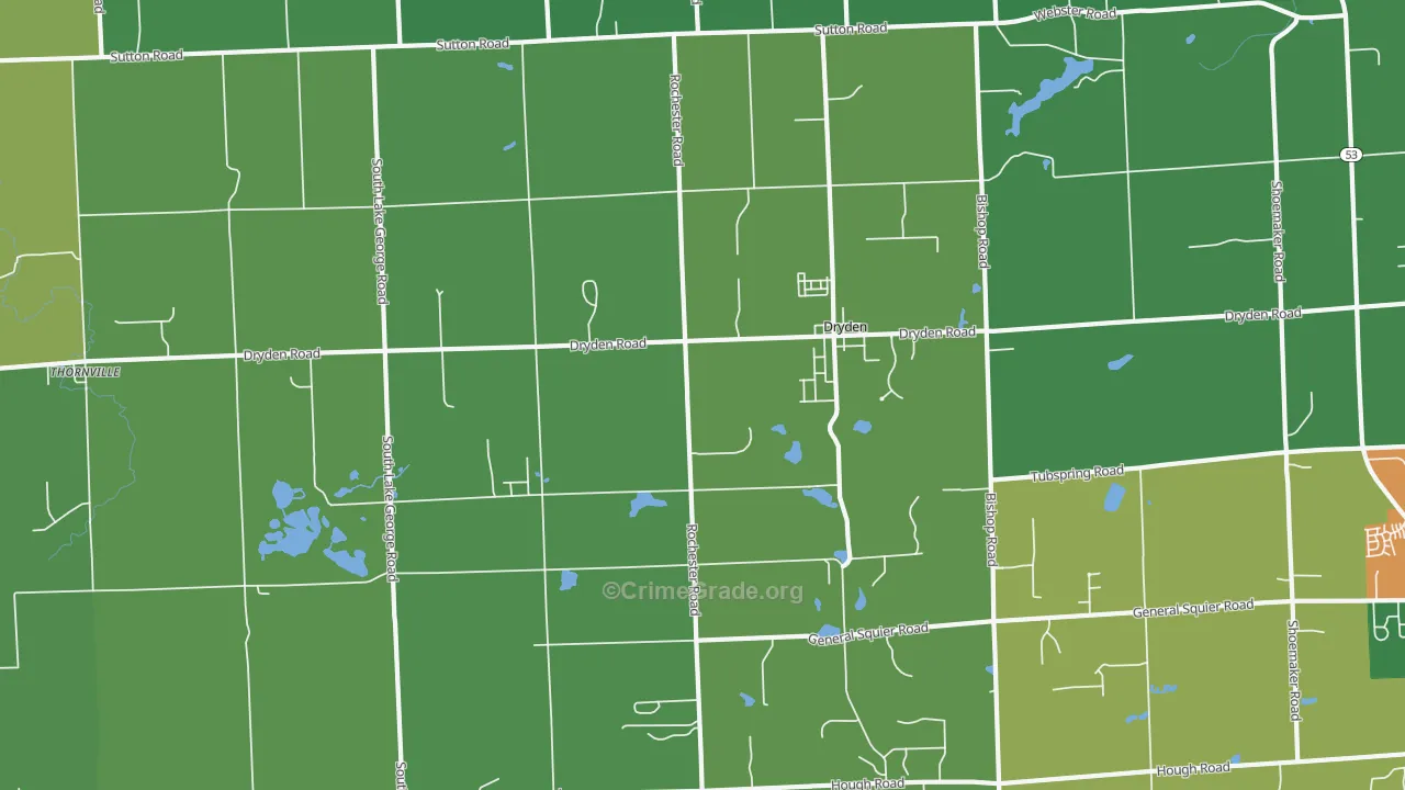 Dryden, MI Map of Drug-Related Crime Rates