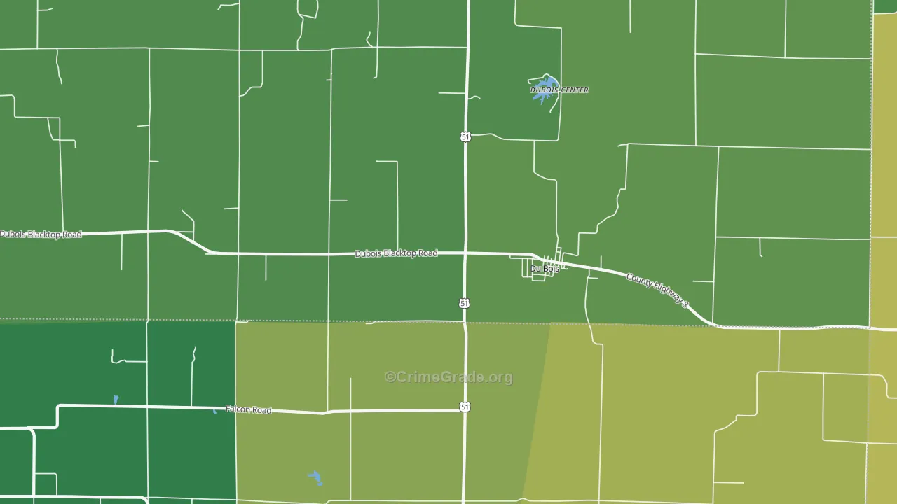 Du Bois, IL Map of Drug-Related Crime Rates