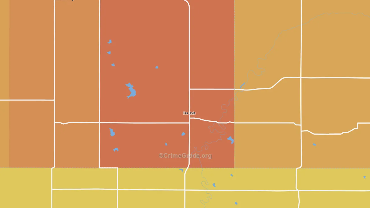 Du Bois, NE Map of Drug-Related Crime Rates