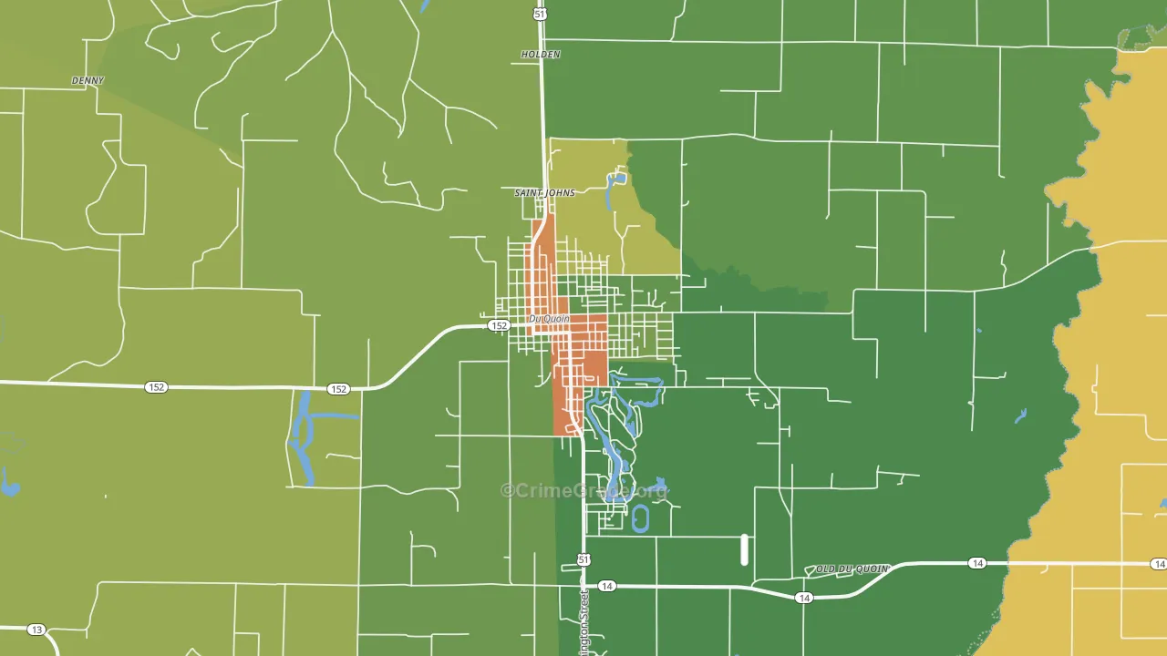 Du Quoin, IL Map of Drug-Related Crime Rates