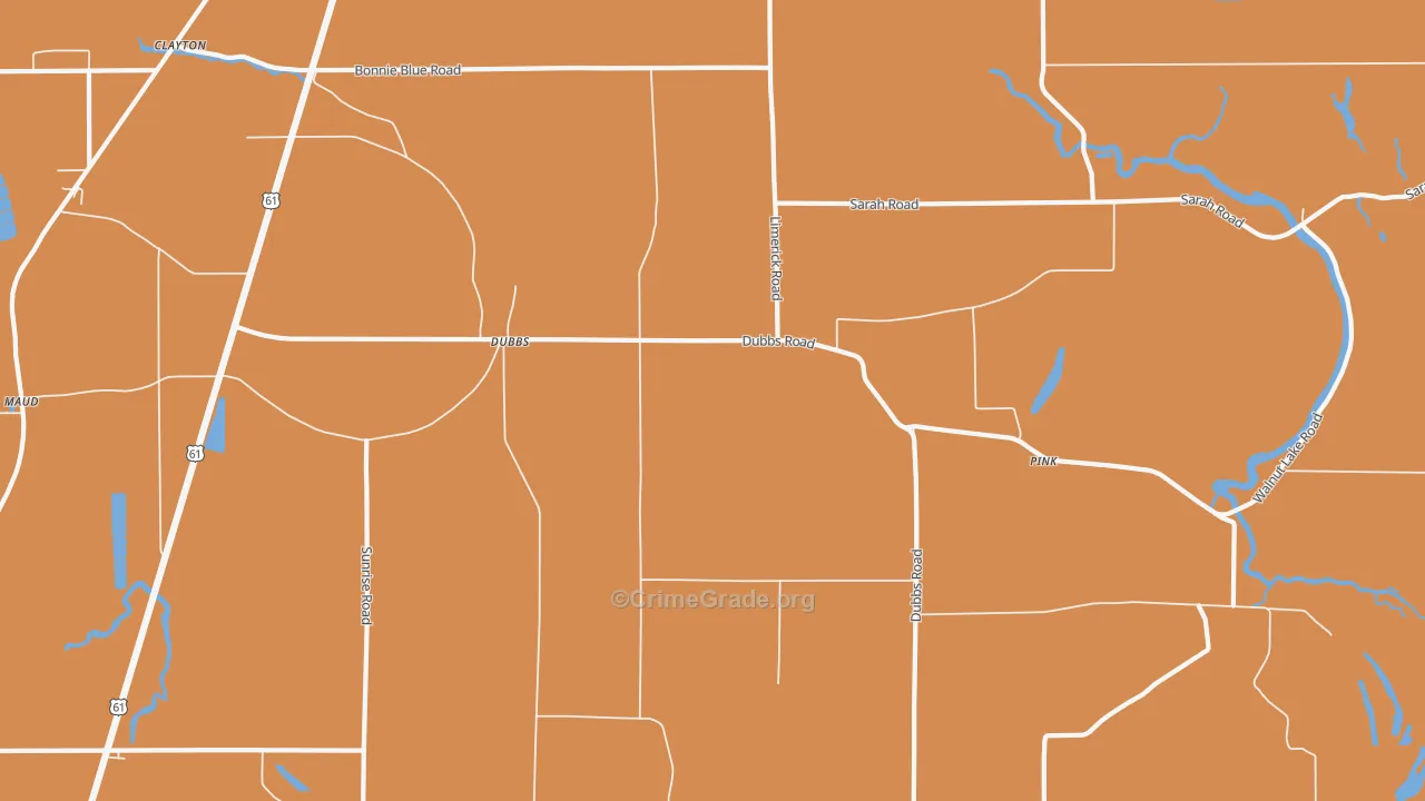 Dubbs, MS Map of Drug-Related Crime Rates