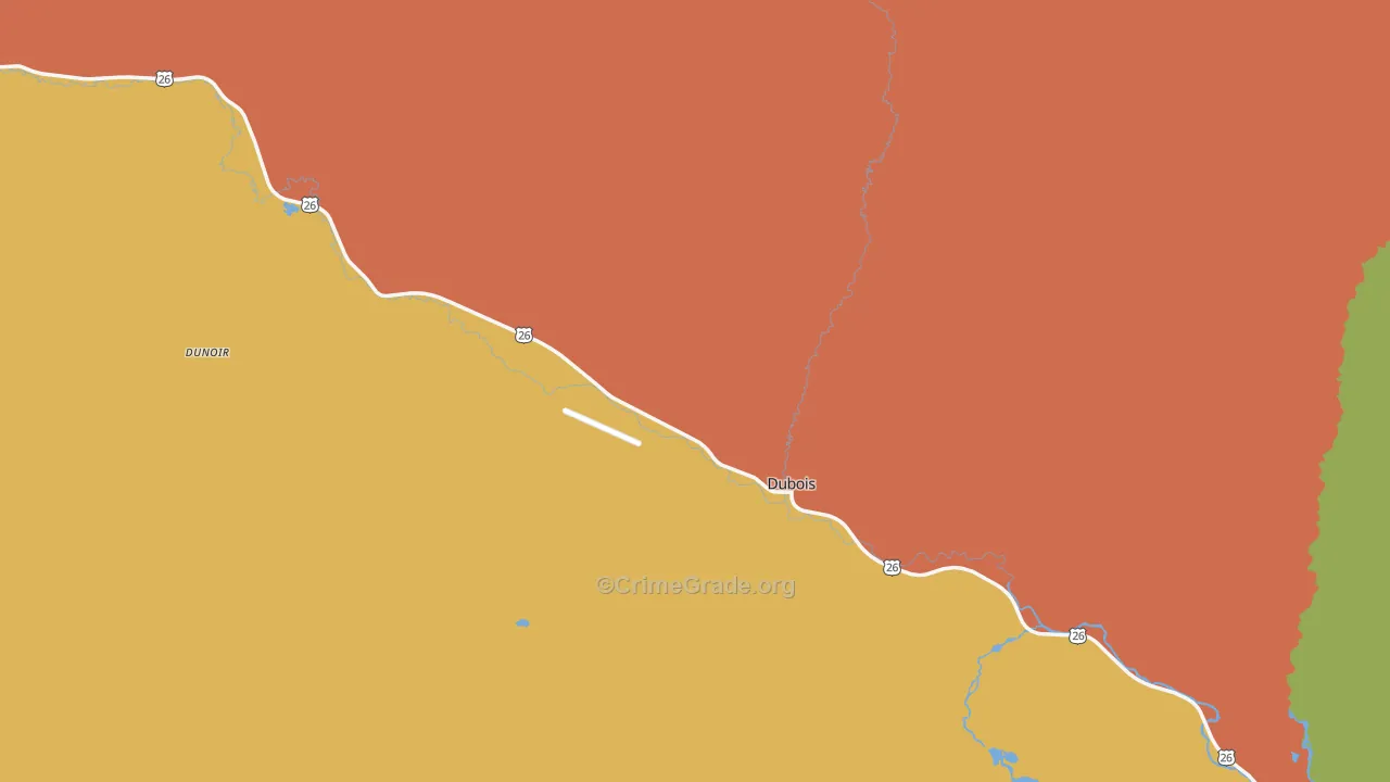 Dubois, WY Map of Drug-Related Crime Rates