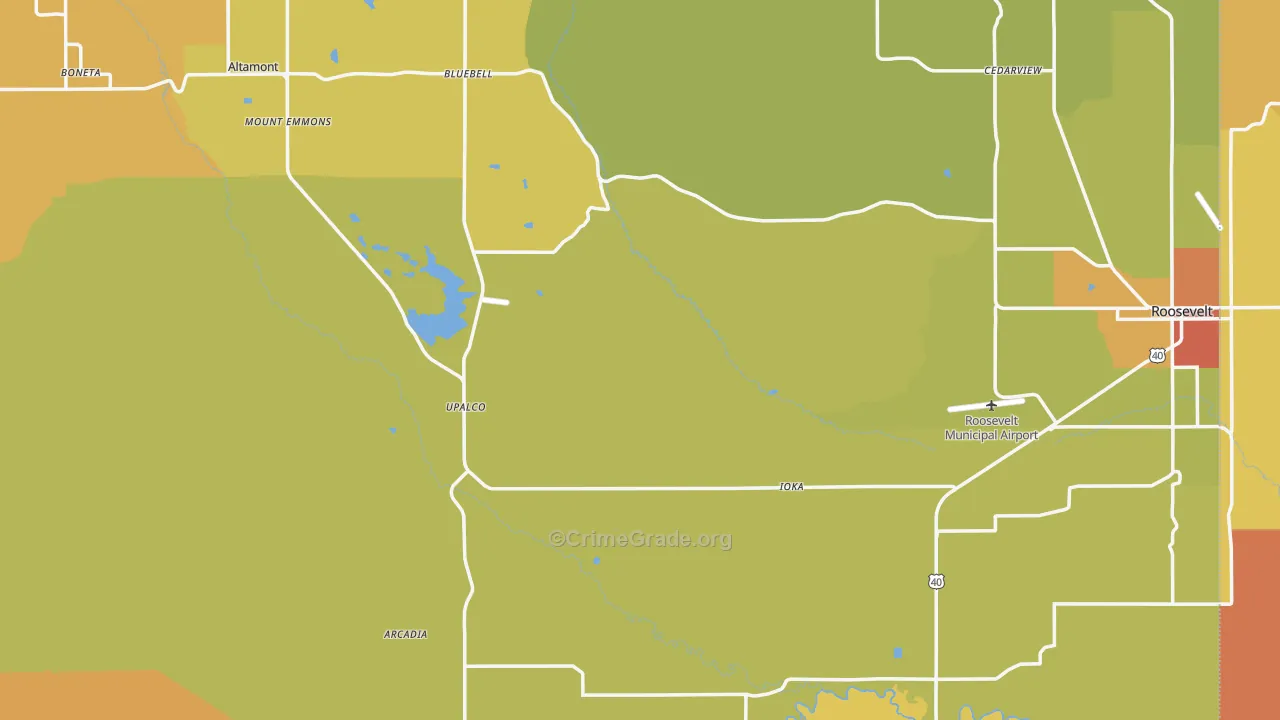 Duchesne County, UT Map of Drug-Related Crime Rates