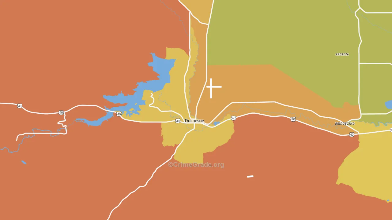 Duchesne, UT Map of Drug-Related Crime Rates