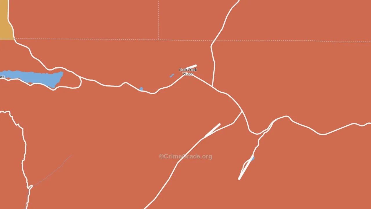 Duck Creek Village, UT Map of Drug-Related Crime Rates