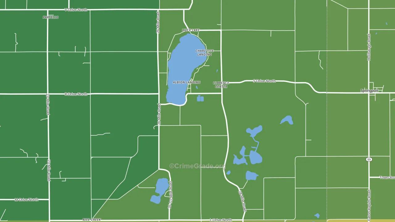 Duck Lake, MI Map of Drug-Related Crime Rates
