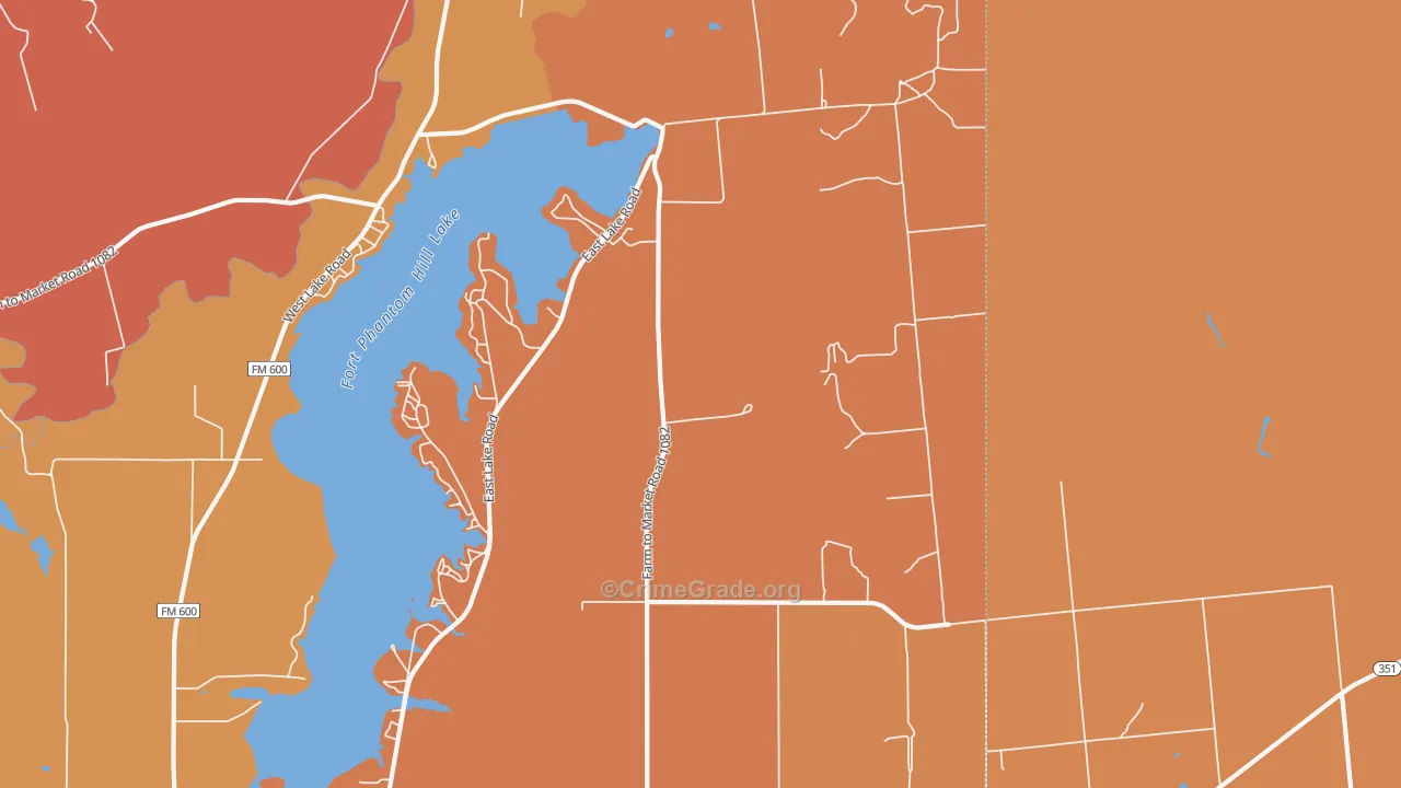 Dudley, TX Map of Drug-Related Crime Rates