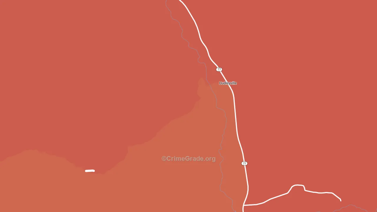 Dudleyville, AZ Map of Drug-Related Crime Rates
