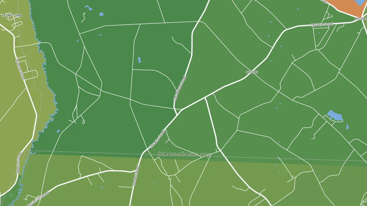 Duffies, NC Map of Drug-Related Crime Rates