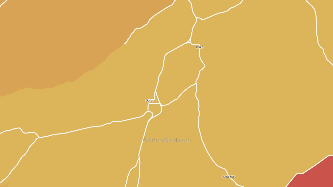 Dufur, OR Map of Drug-Related Crime Rates