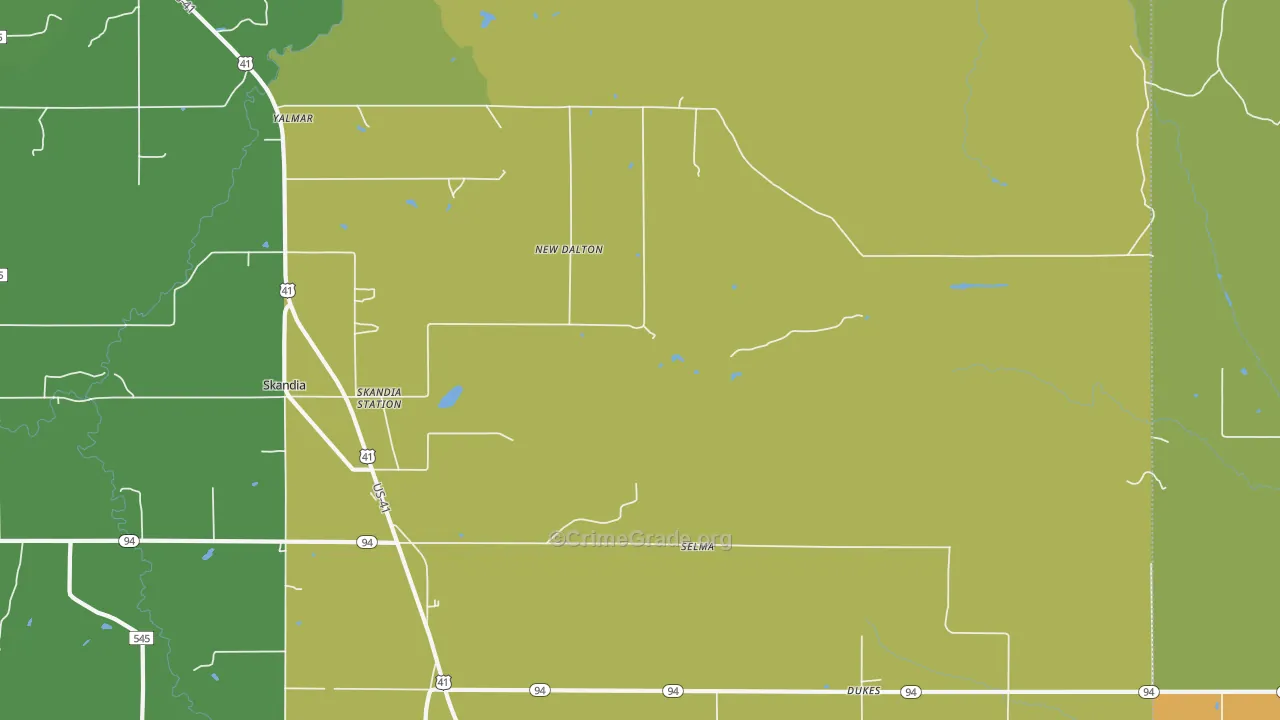 Dukes, MI Map of Drug-Related Crime Rates