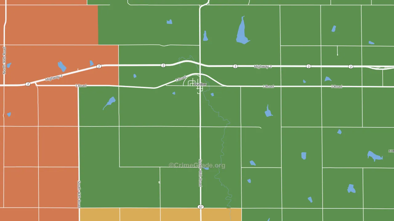 Dunbar, NE Map of Drug-Related Crime Rates