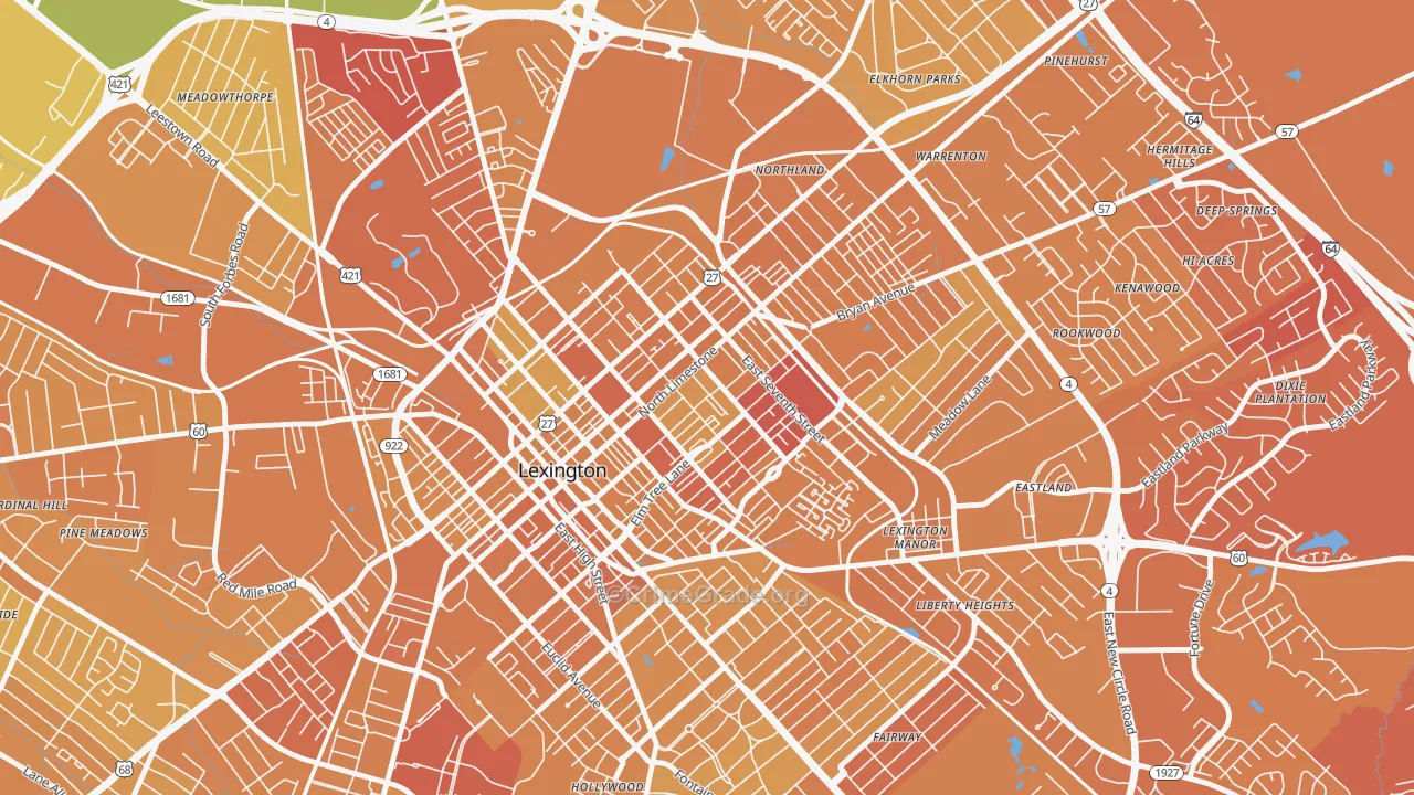 Duncan Park, Lexington, KY Map of Drug-Related Crime Rates
