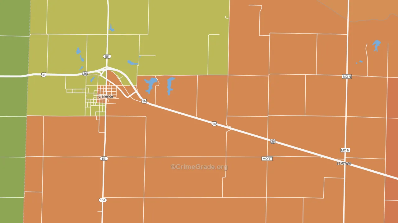 Duncans Bridge, MO Map of Drug-Related Crime Rates