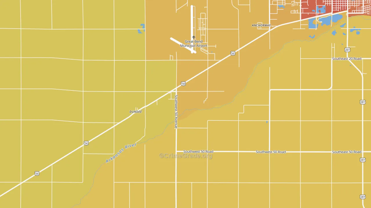 Dundee, KS Map of Drug-Related Crime Rates